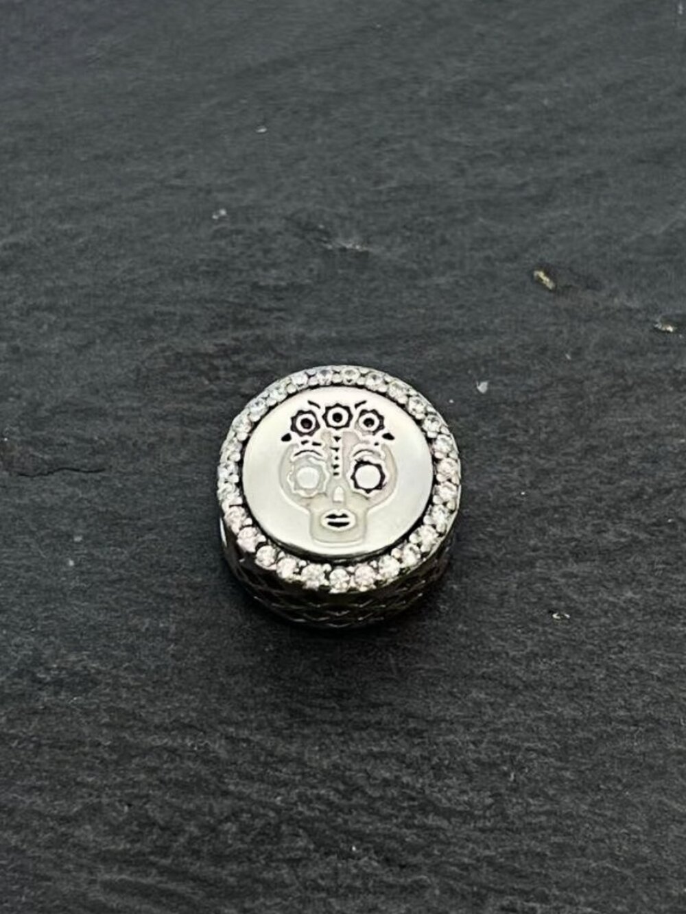Pandora Frida Kahlo Diego Skull Double Sided Bead Charm Limited Edition Jewelry